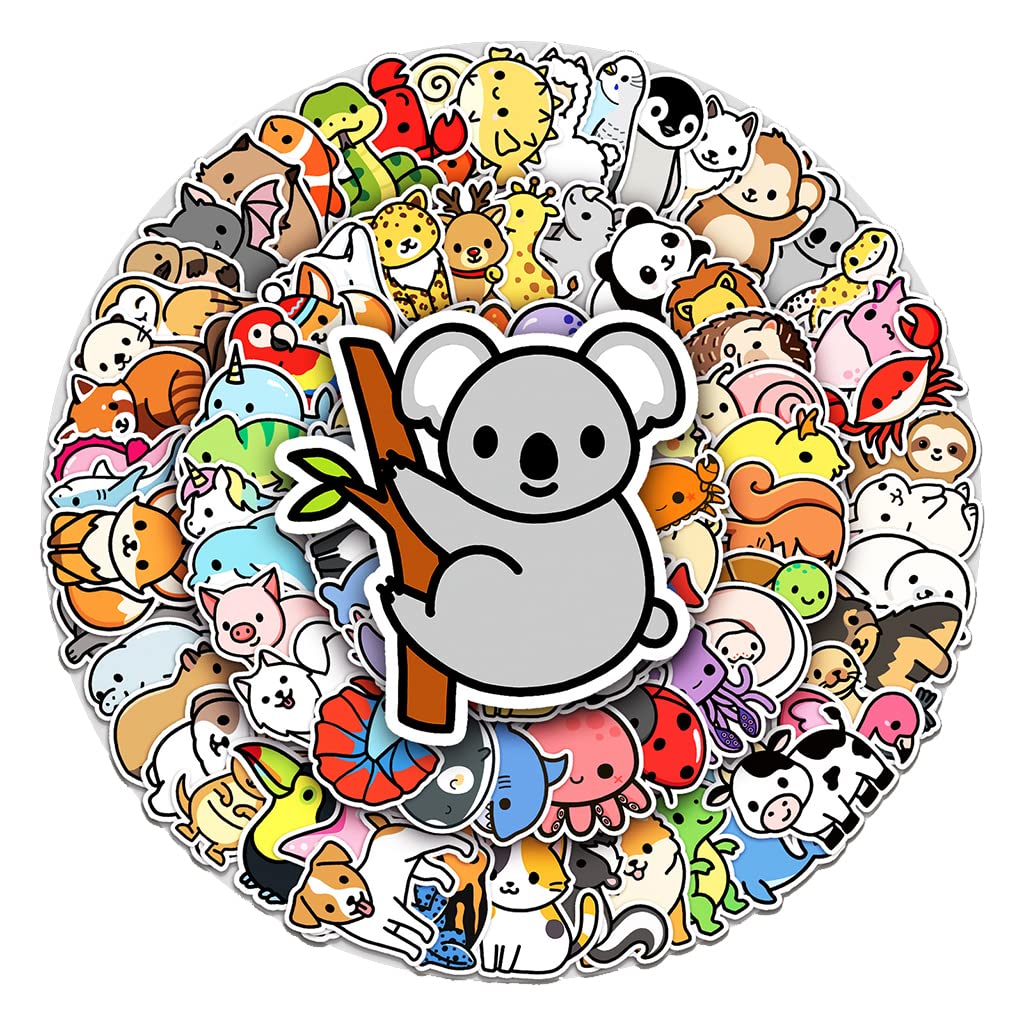 HASTHIP 100Pcs Cute Animal Stickers,Vinyl Waterproof Stickers for Laptop,Bumper,Skateboard,Water Bottles,Computer,Phone, Cute Animal Stickers for Kids Teens HASTHIP 100Pcs Cute Animal Stickers,Vinyl Waterproof Stickers for Laptop,Bumper,Skateboard,Water Bottles,Computer,Phone, Cute Animal Stickers for Kids Teens